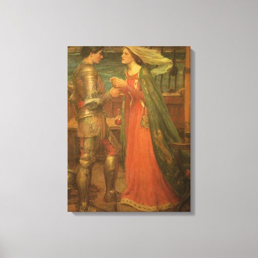 Tristan en Isolde door John William Waterhouse Canvas Afdruk (Voorkant)