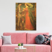Tristan en Isolde door John William Waterhouse Canvas Afdruk (Insitu (Woonkamer))