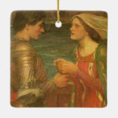Tristan en Isolde door John William Waterhouse Keramisch Ornament (Achterkant)
