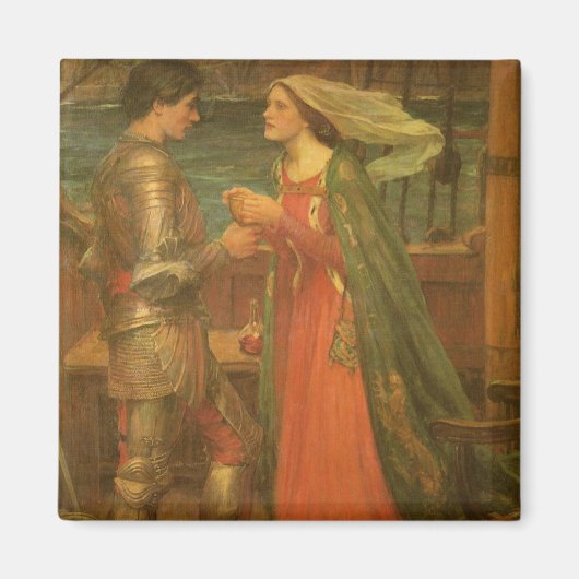 Tristan en Isolde door John William Waterhouse Magneet (Voorkant)