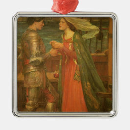 Tristan en Isolde door John William Waterhouse Metalen Ornament