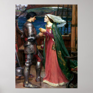 Tristan en Isolde door John William Waterhouse Poster