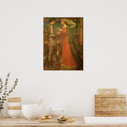 Tristan en Isolde door John William Waterhouse Poster (Keuken)