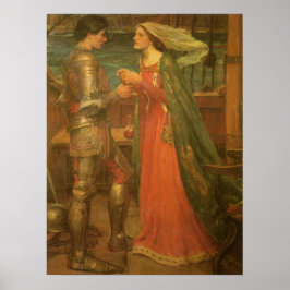 Tristan en Isolde door John William Waterhouse Poster