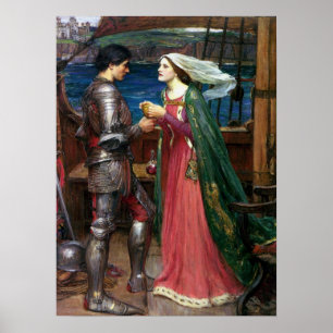 Tristan en Isolde door John William Waterhouse Poster