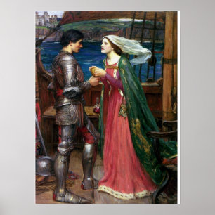 Tristan en Isolde door John William Waterhouse Poster