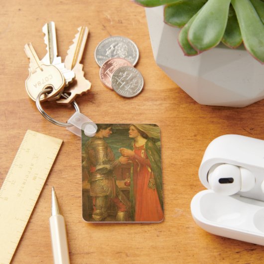 Tristan en Isolde door John William Waterhouse Sleutelhanger (Bureau)