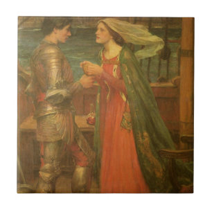 Tristan en Isolde door John William Waterhouse Tegeltje