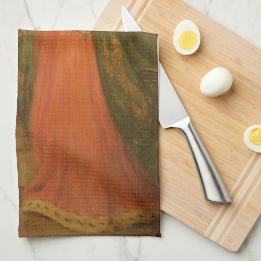 Tristan en Isolde door John William Waterhouse Theedoek (Quarter Fold)