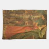 Tristan en Isolde door John William Waterhouse Theedoek (Horizontaal)