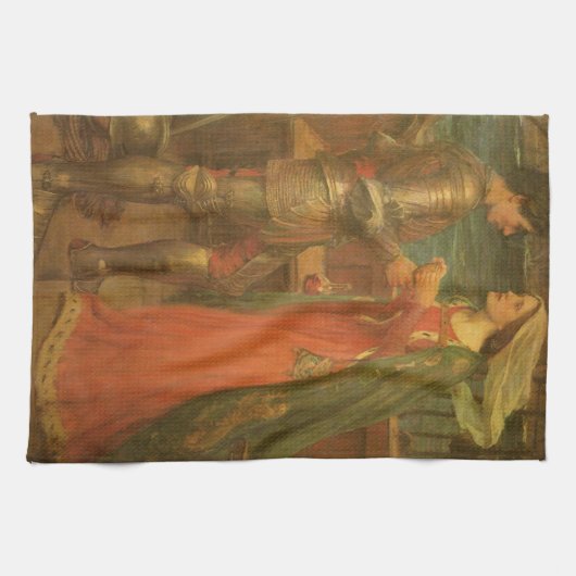 Tristan en Isolde door John William Waterhouse Theedoek (Horizontaal)