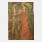 Tristan en Isolde door John William Waterhouse Theedoek (Verticaal)