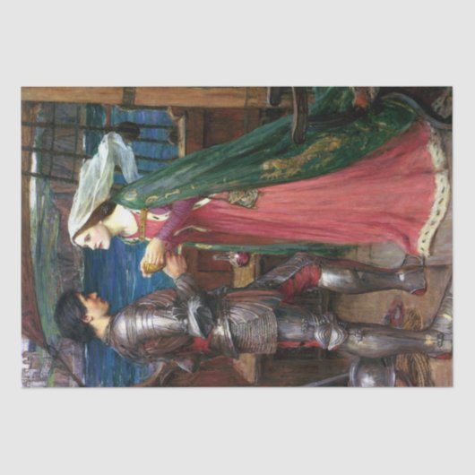 Tristan en Isolde door John William Waterhouse Tissuepapier (Voorkant)