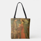 Tristan en Isolde door John William Waterhouse Tote Bag (Achterkant)