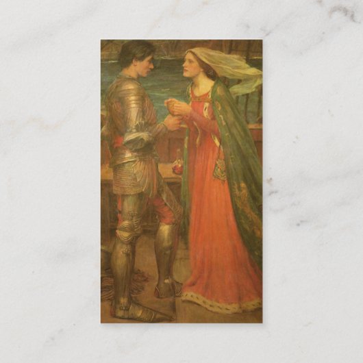 Tristan en Isolde door John William Waterhouse Visitekaartje (Achterkant)