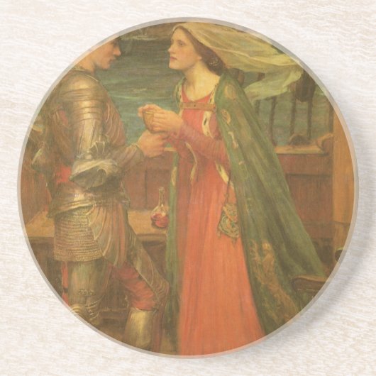 Tristan en Isolde door John William Waterhouse Zandsteen Onderzetter (Voorkant)
