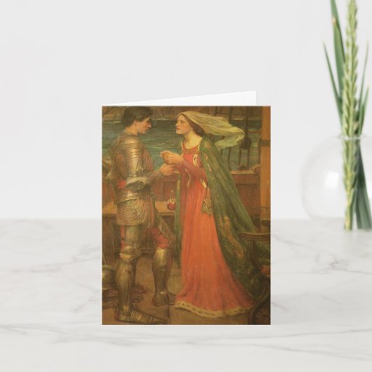 Tristan en Isolde door JW Waterhouse Bruiloft Bedankkaart (Voorkant)