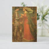 Tristan en Isolde door JW Waterhouse Bruiloft RSVP Kaartje (Staand voorkant)