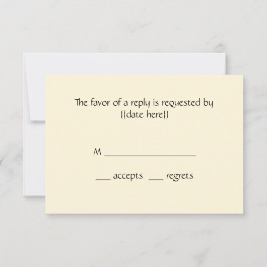 Tristan en Isolde door JW Waterhouse Bruiloft RSVP Kaartje (Achterkant)