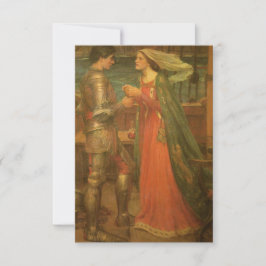 Tristan en Isolde door JW Waterhouse Bruiloft RSVP Kaartje