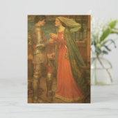 Tristan en Isolde door JW Waterhouse Bruiloft Save The Date (Staand voorkant)