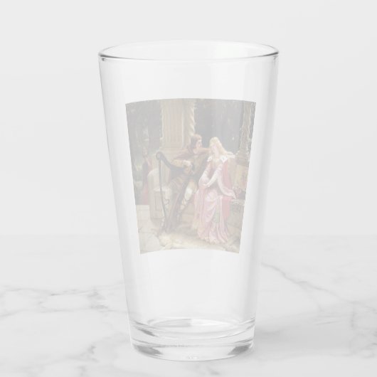 Tristan en Isolde (middeleeuwse Romance)  kunst Glas (Achterkant)