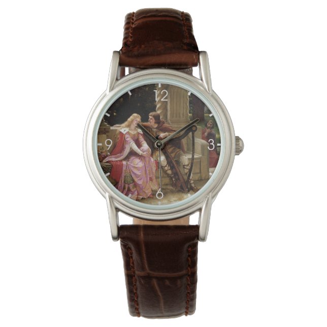 Tristan en Isolde (middeleeuwse Romance)  kunst Horloge (Voorkant)