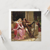 Tristan en Isolde (middeleeuwse Romance)  kunst Kaart (Voorkant / Achterkant in situ)