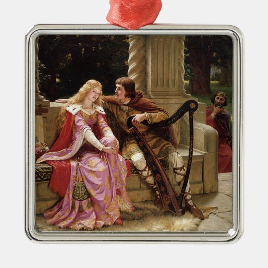 Tristan en Isolde (middeleeuwse Romance)  kunst Metalen Ornament (Voorkant)