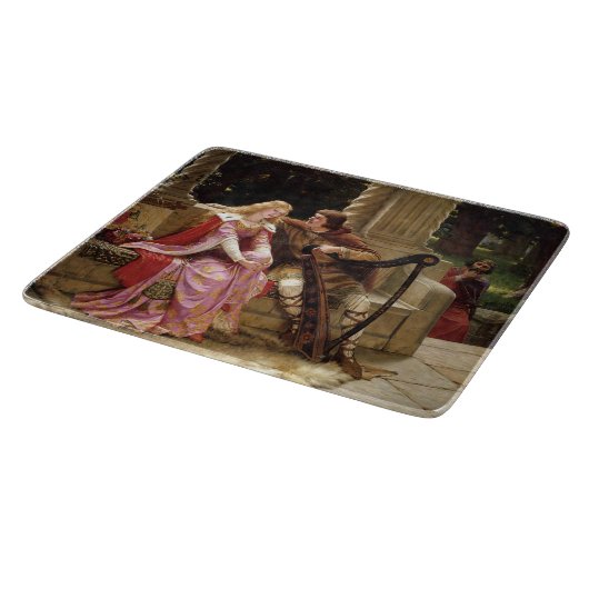 Tristan en Isolde (middeleeuwse Romance)  kunst Snijplank (Hoek)