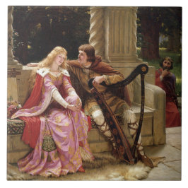 Tristan en Isolde (middeleeuwse Romance)  kunst Tegeltje