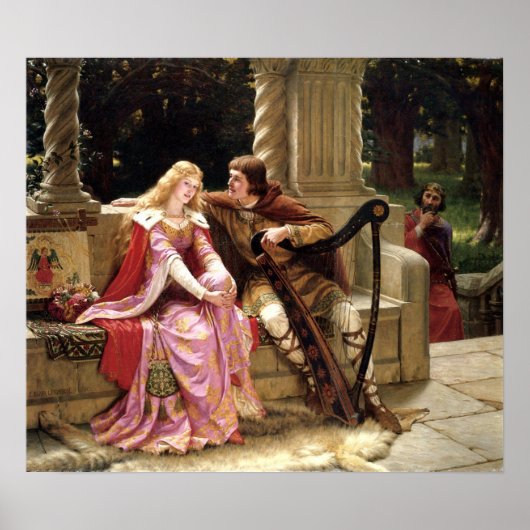 Tristan & Iseult van Edmund Leighton 1902 Poster (Voorkant)
