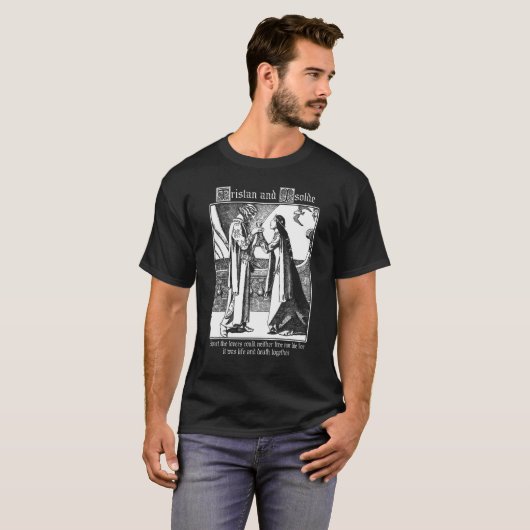 Tristan & Isolde Arthurische mythen en legenden T-shirt (Voorkant volledig)