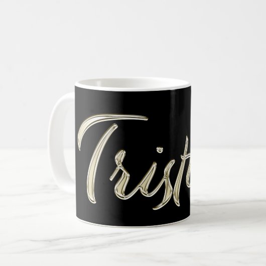 Tristan Name whitegold Tasse Teetasse Kaffeetasse Koffiemok (Voorkant links)