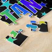 "TRISTAN" Voornaam, geun "HAPPY BIRTHDAY" Legpuzzel (Zijkant)