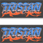 Tristan Vorname Name Graffiti Aufkleber Sticker (Voorkant)