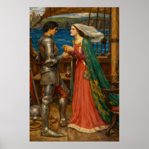Tristran en Isolde door John William Waterhouse Poster
