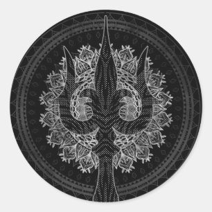 Trisula - Trident van Shiva Ronde Sticker