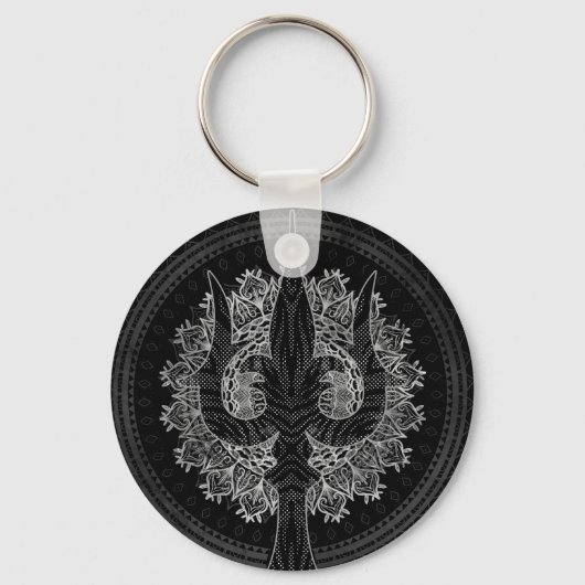 Trisula - Trident van Shiva Sleutelhanger (Voorkant)