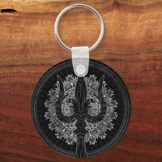 Trisula - Trident van Shiva Sleutelhanger (Voorkant)