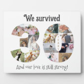 Tritigste huwelijksverjaardag foto fotoplaat (Voorkant)