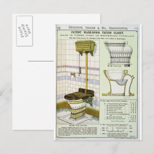 Triton Closet uit een catalogus van sanitaire arti Briefkaart (Voorkant / Achterkant)