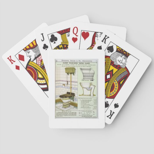 Triton Closet uit een catalogus van sanitaire arti Speelkaarten (Achterkant)