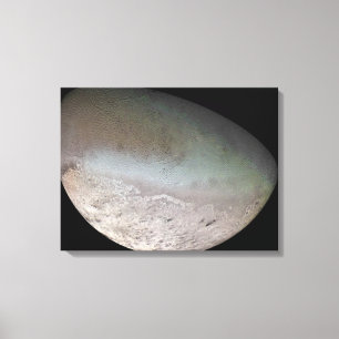 Triton, de grootste maan van de planeet Neptune Canvas Afdruk