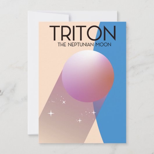 Triton - De Neptunian maan Kaart (Achterkant)