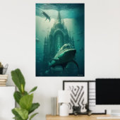 Triton (met Logo tekentafel) Poster (Thuiskantoor)