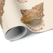 Triton Seashell Shell, Marine Ocean Animal Cadeaupapier (Rol Hoek)