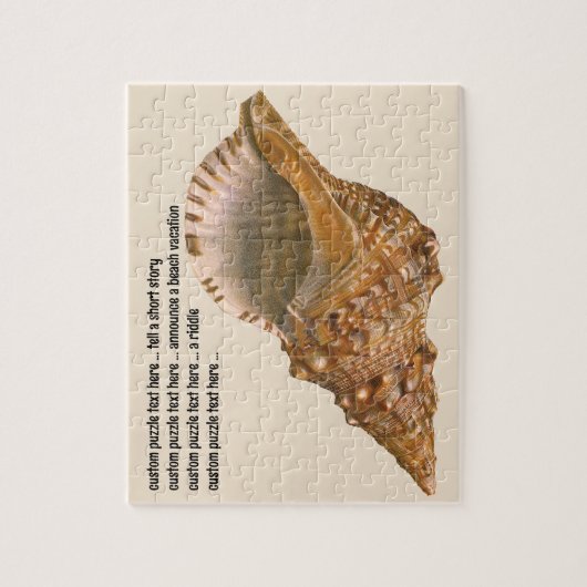 Triton Seashell Shell, Marine Ocean Animal Legpuzzel (Verticaal)