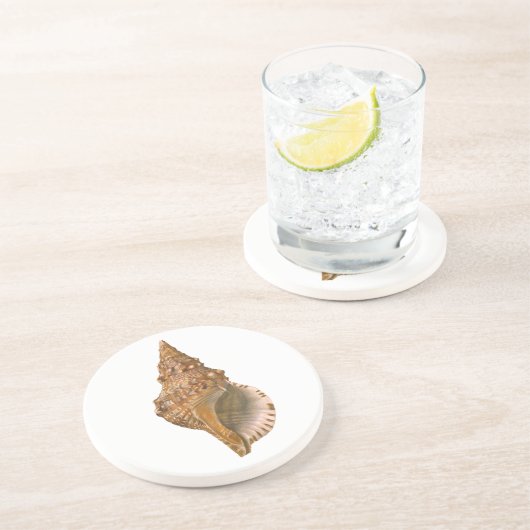 Triton Seashell Shell, Marine Ocean Animal Zandsteen Onderzetter (Zijkant)