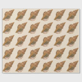 Triton Zeeschelp Schelp, Vintage Zee Dier Cadeaupapier (Vlak)